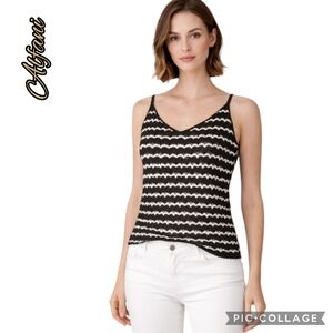 Alfani tank top silk beaded knit inner lining straps lace sz lrg nwt